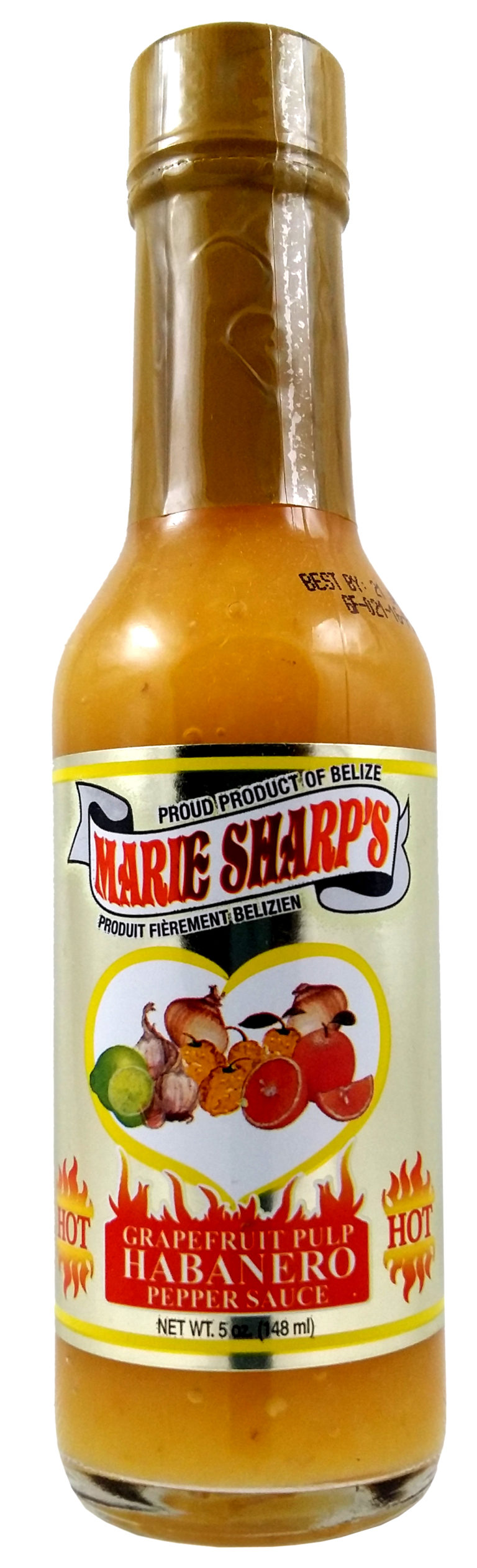 Marie Sharp's Grapefruit Pulp Habanero Pepper Sauce 5oz Fresh is Best